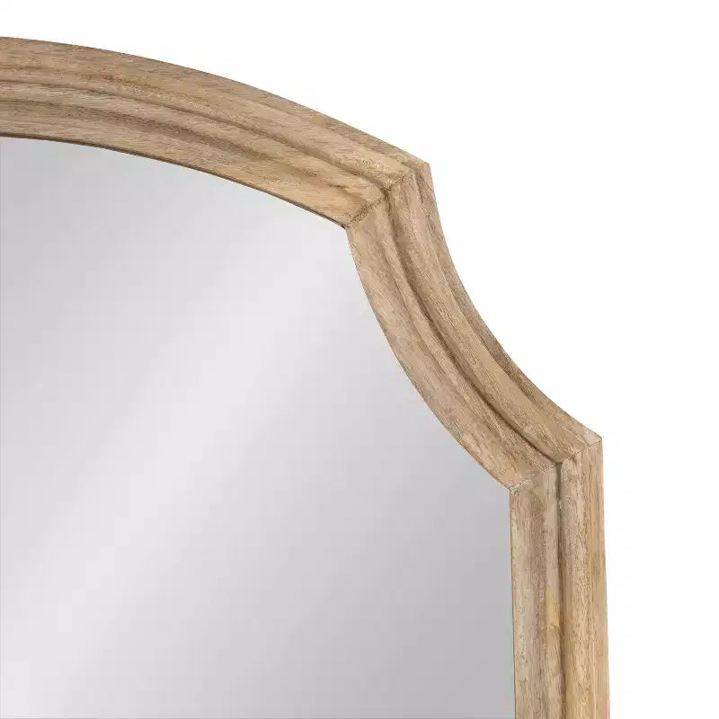 Miroir cintré en bois de Carlow, couleur naturelle