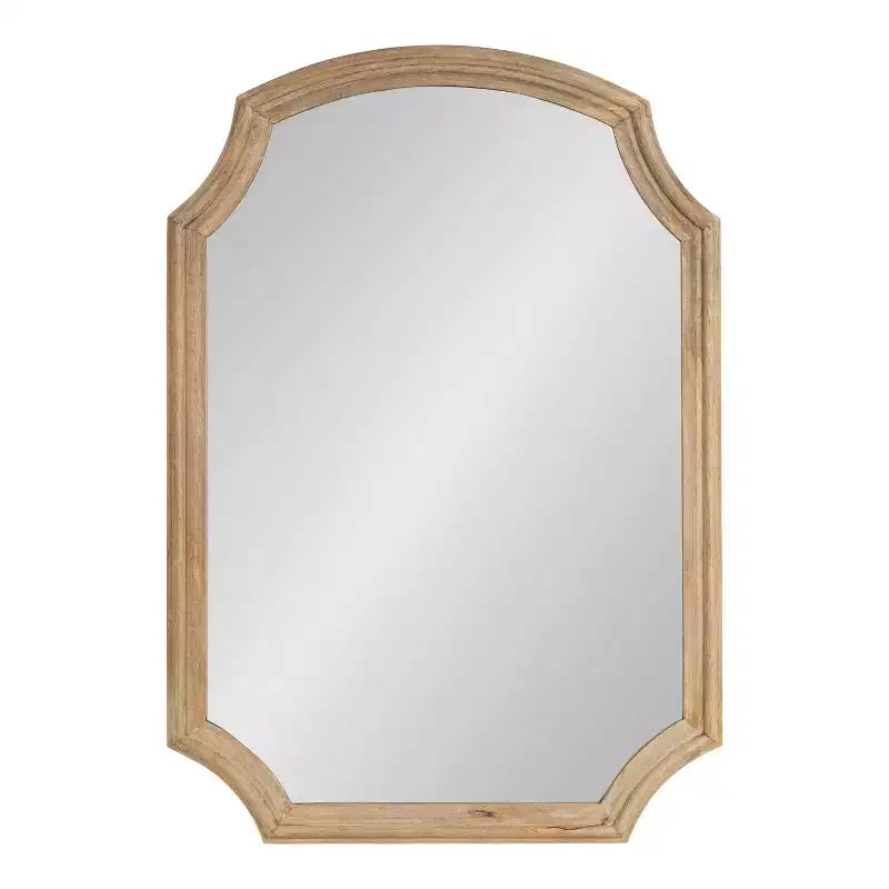 Miroir cintré en bois de Carlow, couleur naturelle