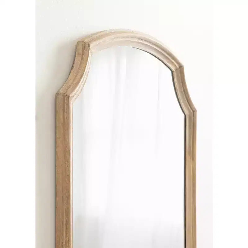 Miroir cintré en bois de Carlow, couleur naturelle