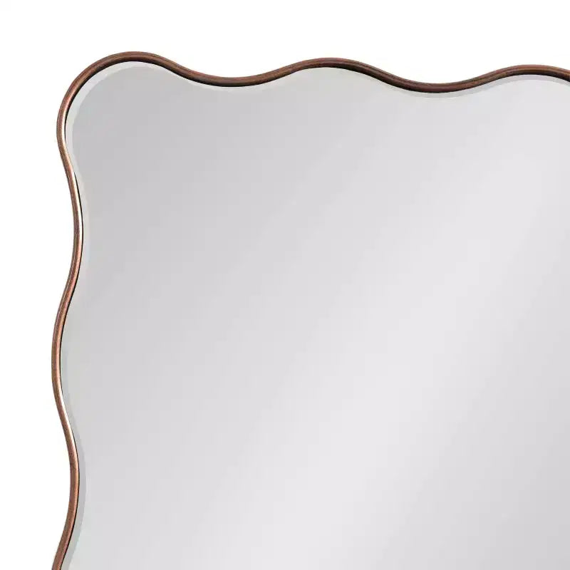 Miroir rectangulaire festonné en bronze