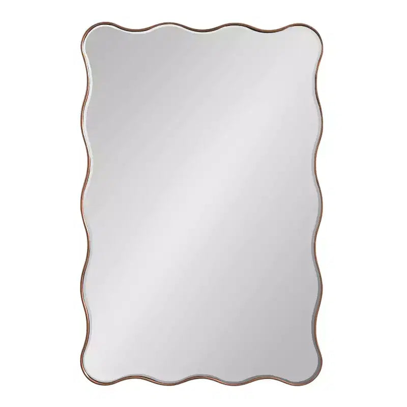 Miroir rectangulaire festonné en bronze