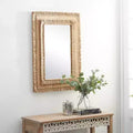 Miroir mural rectangulaire en bois de Bohême