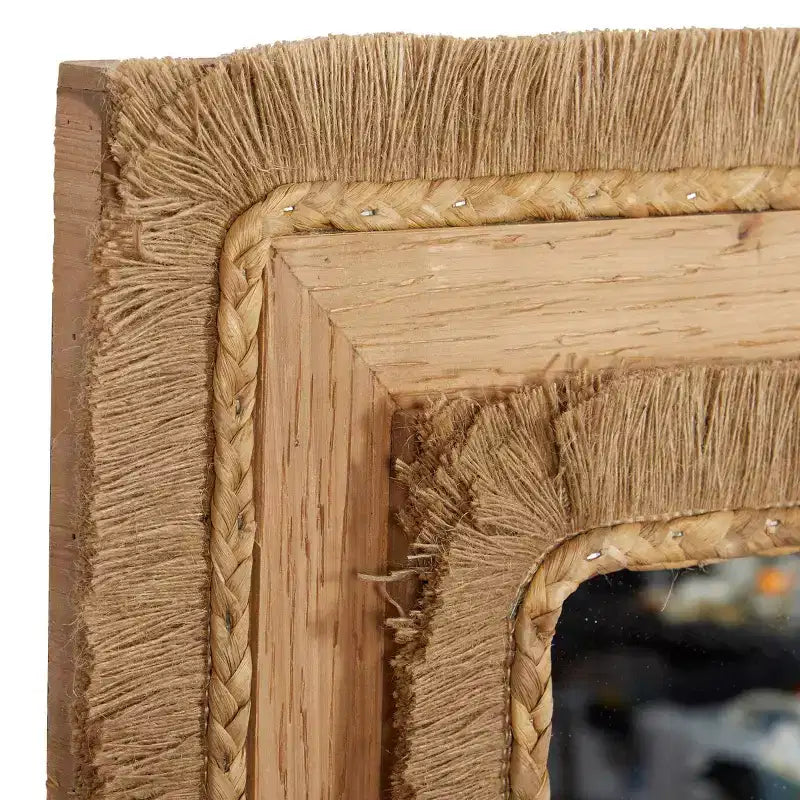 Miroir mural rectangulaire en bois de Bohême