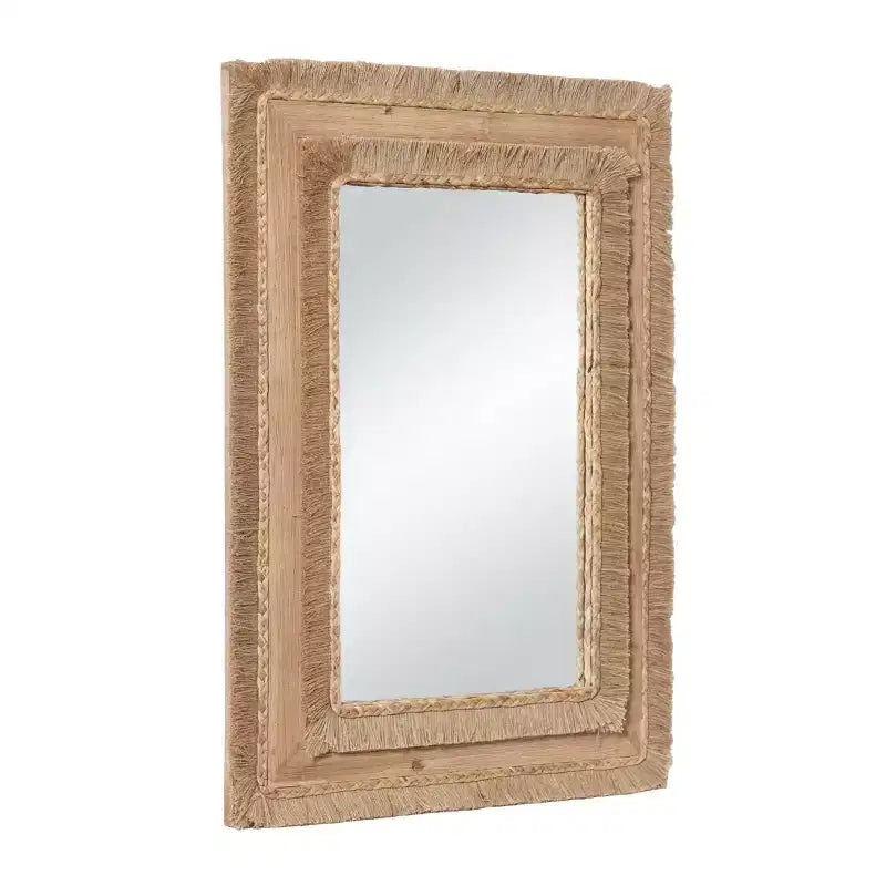 Miroir mural rectangulaire en bois de Bohême