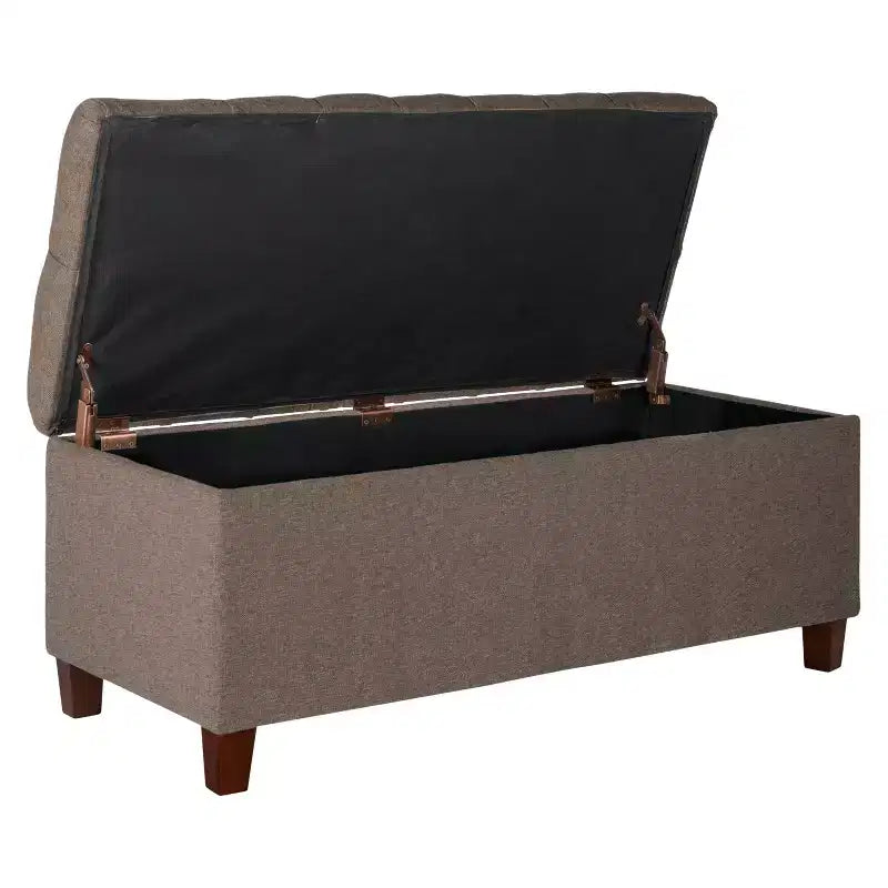 Banc de rangement capitonné