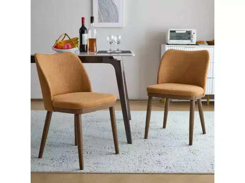 Chaises de salle à manger tapissées en tissu Ginger
