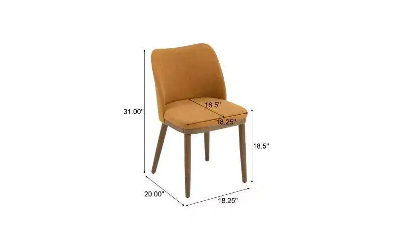 Chaises de salle à manger tapissées en tissu Ginger