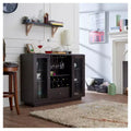 Buffet de salle à manger moderne multi-rangements avec vitrines espresso