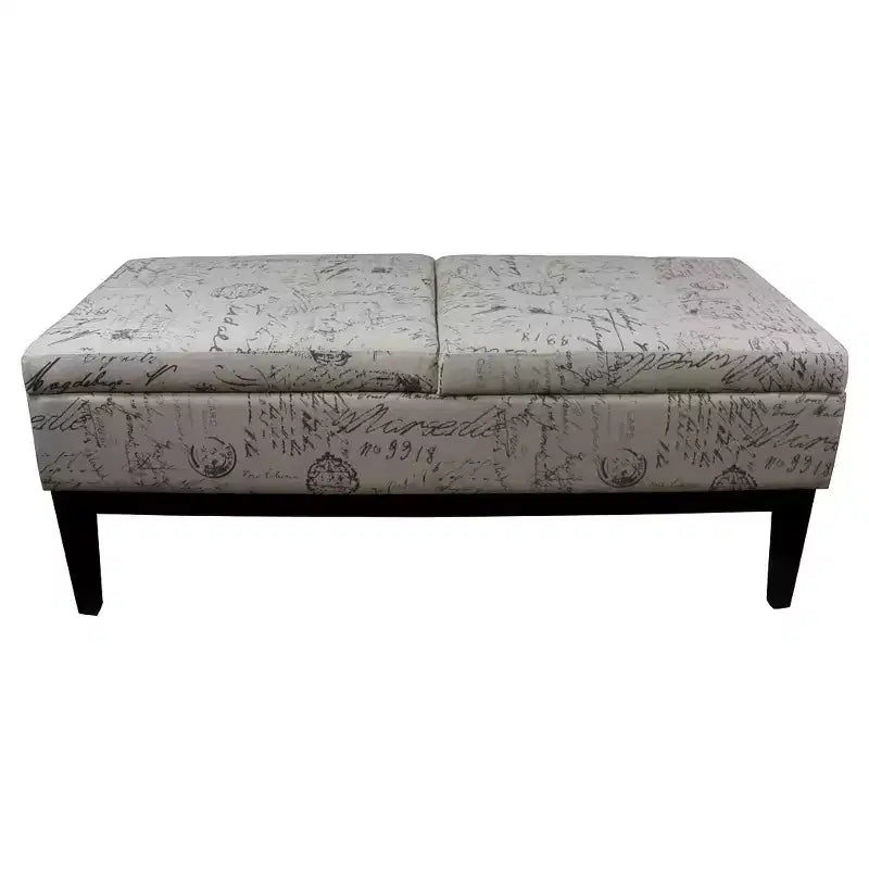 Banc de rangement double relevable gris