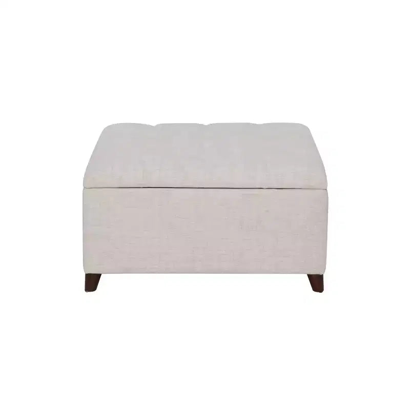 Pouf de rangement carré naturel