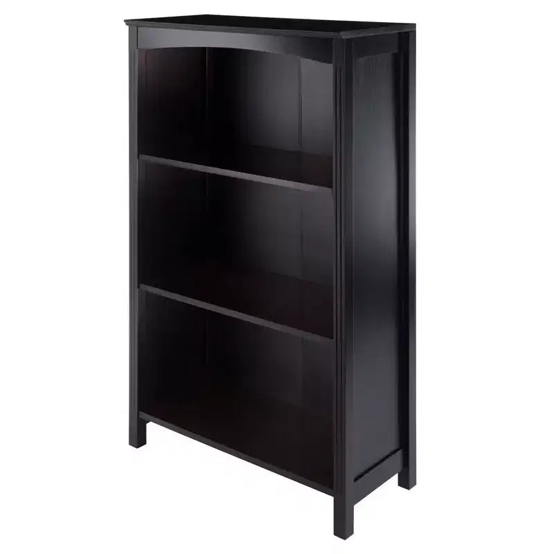 42.99" Terrace 4 Tier Bookshelf Espresso Brown - Winsome: Mid-Century Modern Fixed Shelves
