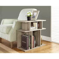 Table d'appoint - Style contemporain aspect bois recyclé 6 étagères de rangement
