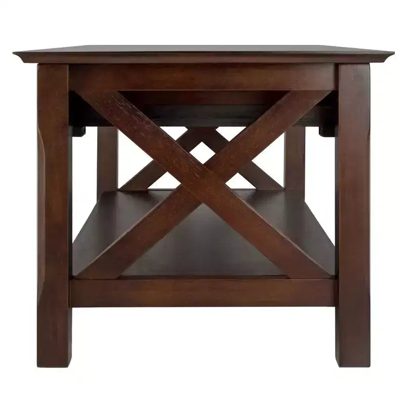 Table basse avec 2 tiroirs - Cappuccino