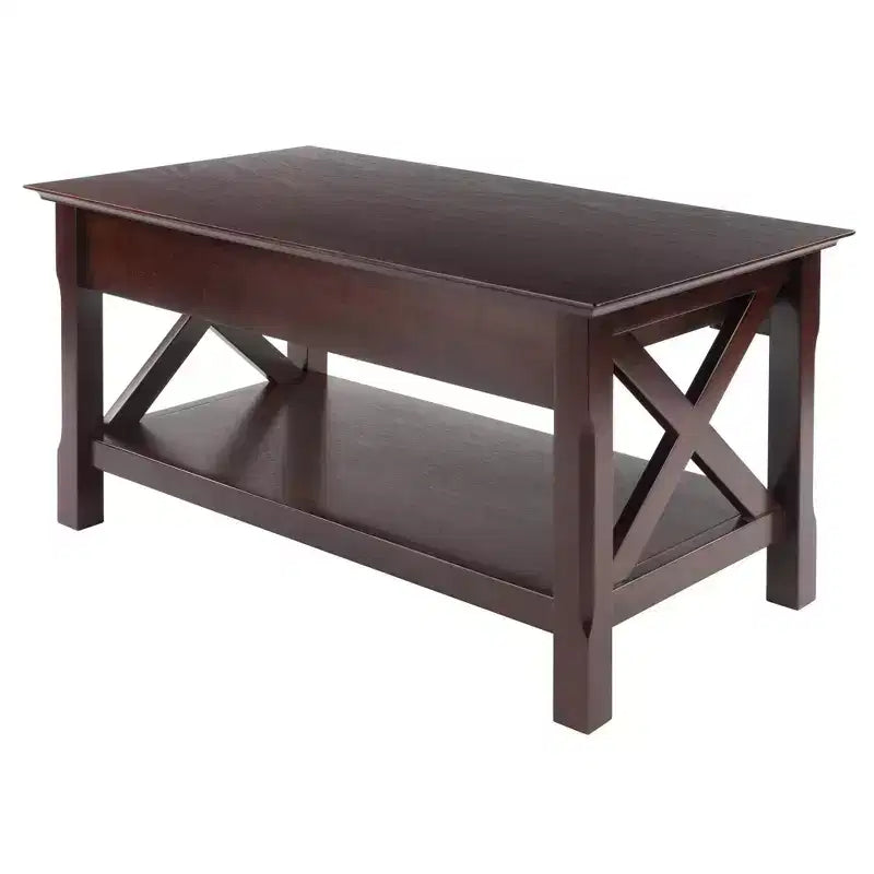 Table basse avec 2 tiroirs - Cappuccino