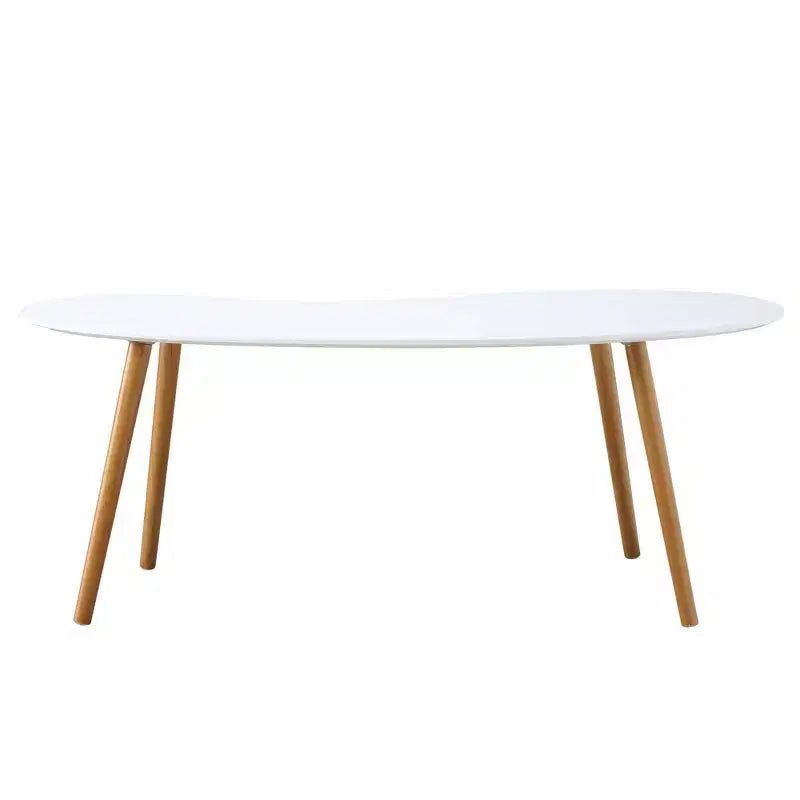 Table basse en forme de haricot Blanc/Bambou