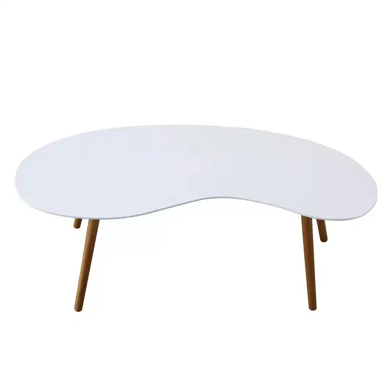 Table basse en forme de haricot Blanc/Bambou