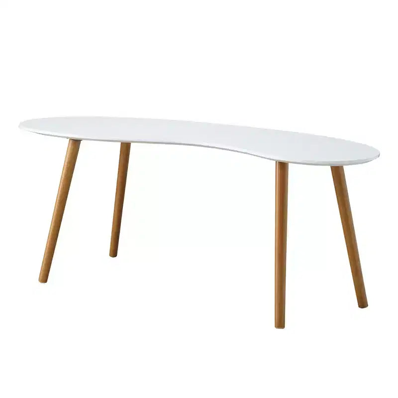 Table basse en forme de haricot Blanc/Bambou