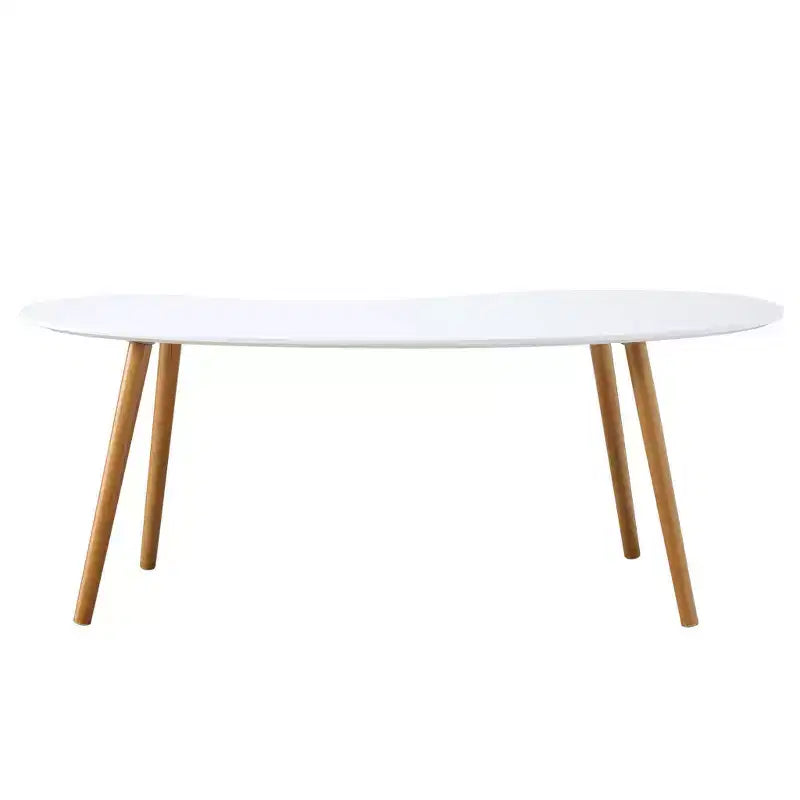 Table basse en forme de haricot Blanc/Bambou