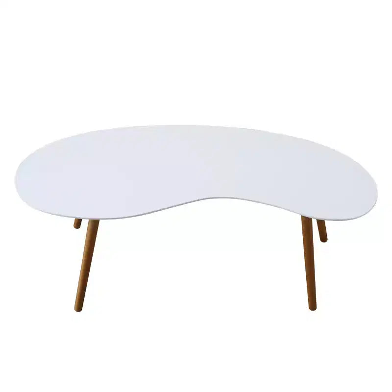 Table basse en forme de haricot Blanc/Bambou