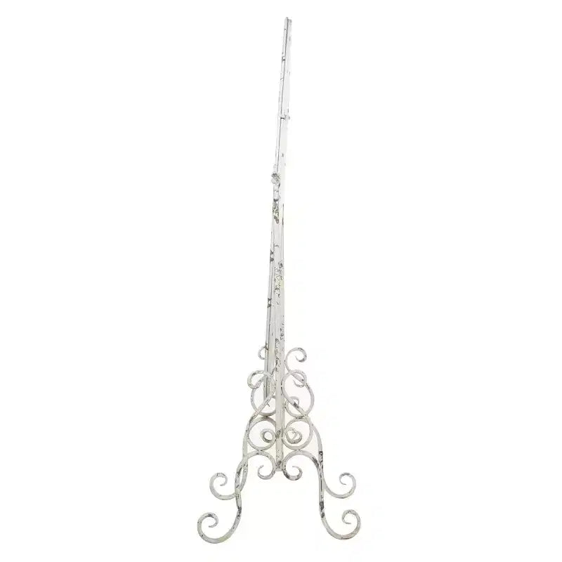 Miroir psyché ovale blanc en métal vintage