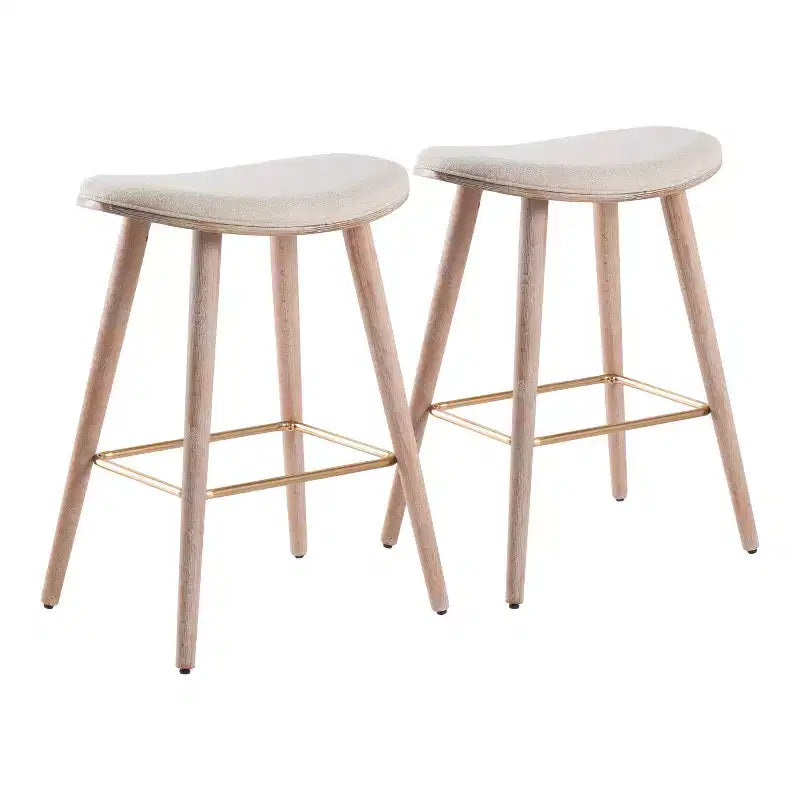 Tabourets de bar à hauteur de comptoir avec assise en similicuir