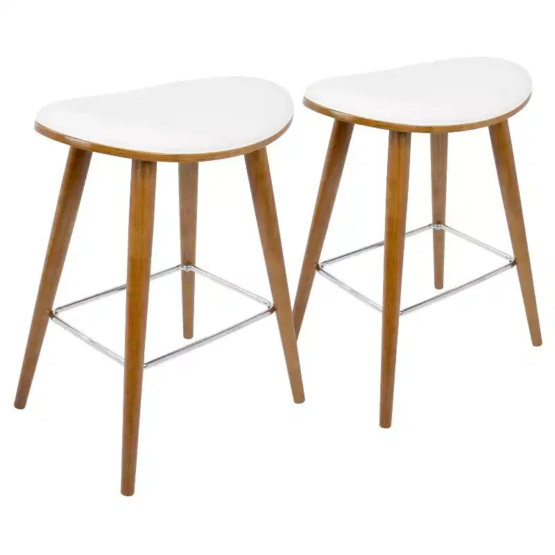 Tabourets de bar à hauteur de comptoir avec assise en similicuir