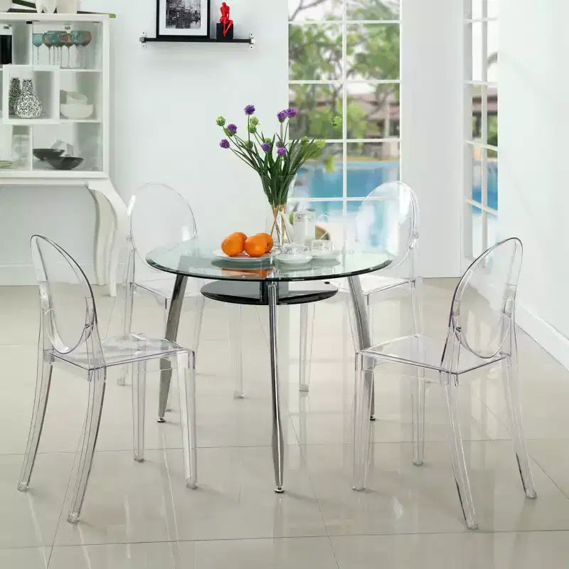 Chaise de salle à manger transparente