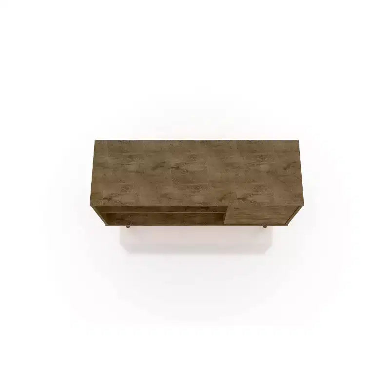 Meuble TV Mid-Century Moderne avec 2 étagères et 1 porte
