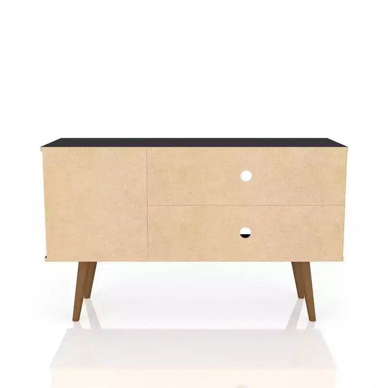 Meuble TV Mid-Century Moderne avec 2 étagères et 1 porte