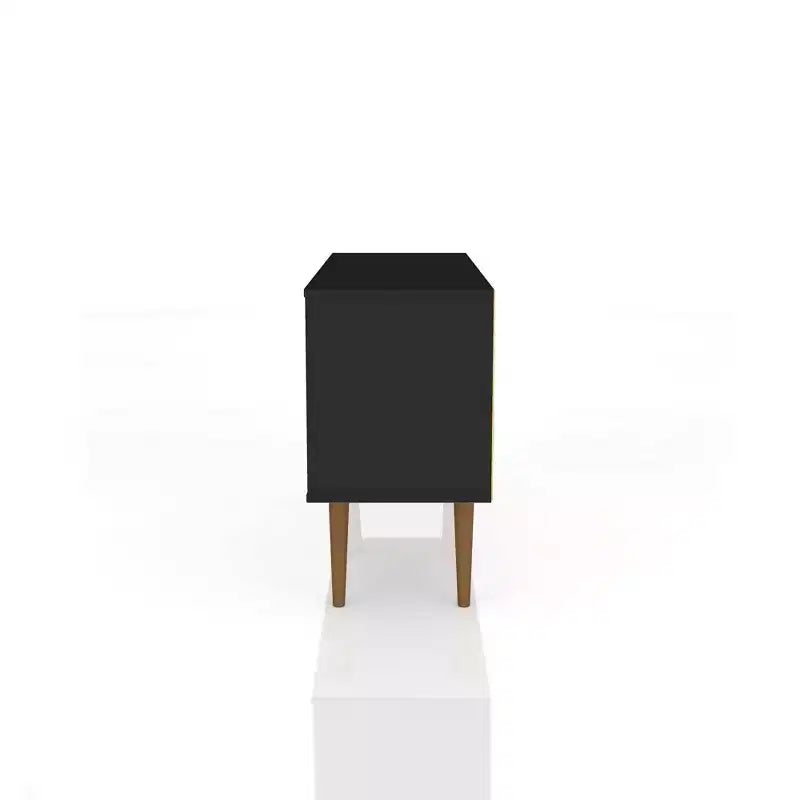 Meuble TV Mid-Century Moderne avec 2 étagères et 1 porte