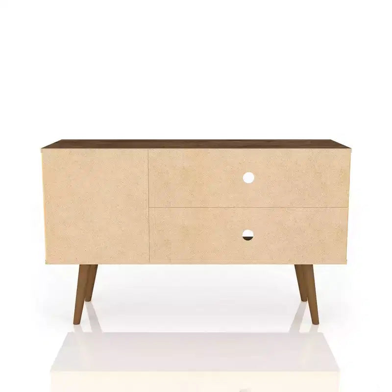 Meuble TV Mid-Century Moderne avec 2 étagères et 1 porte