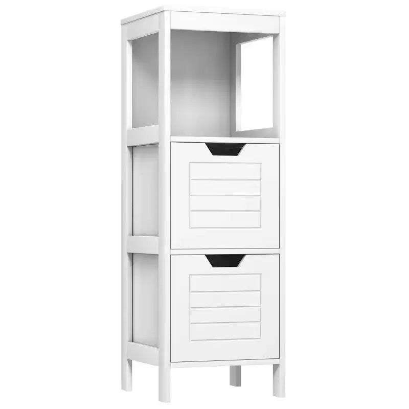 Meuble de salle de bain en bois avec étagère de rangement multifonctionnelle