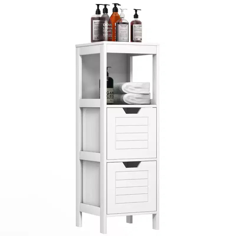 Meuble de salle de bain en bois avec étagère de rangement multifonctionnelle