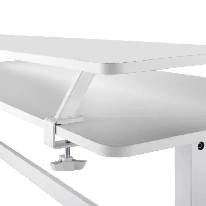 Bureau debout avec étagère à pince