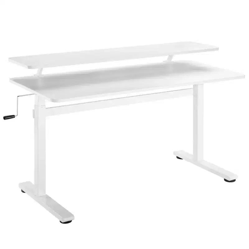 Bureau debout avec étagère à pince