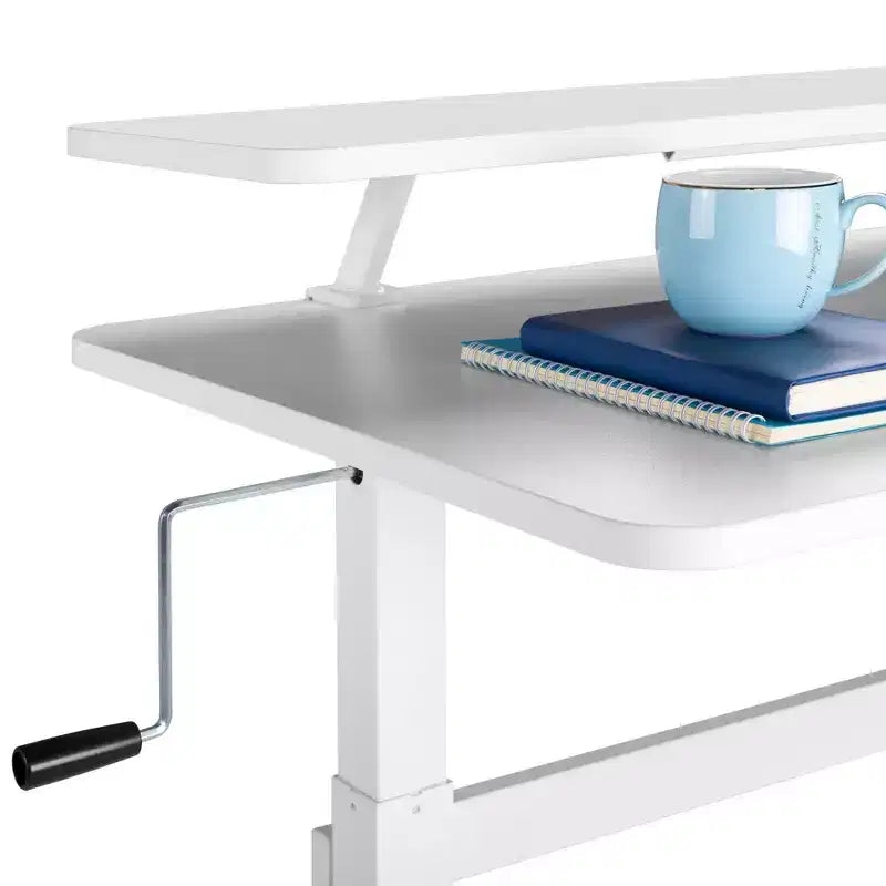 Bureau debout avec étagère à pince