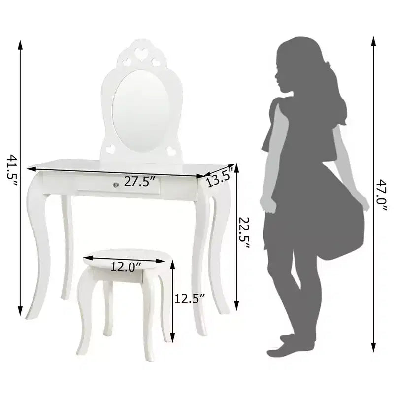 Table de Maquillage Coiffeuse Princesse pour Enfants