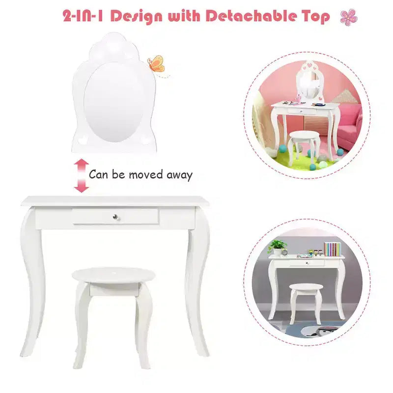 Table de Maquillage Coiffeuse Princesse pour Enfants