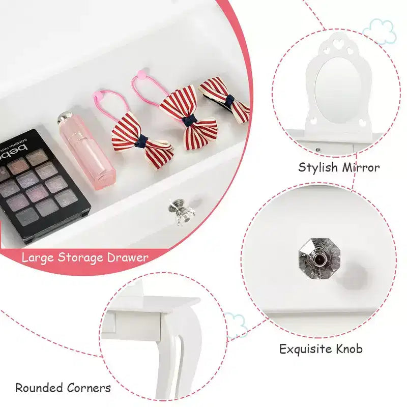 Table de Maquillage Coiffeuse Princesse pour Enfants