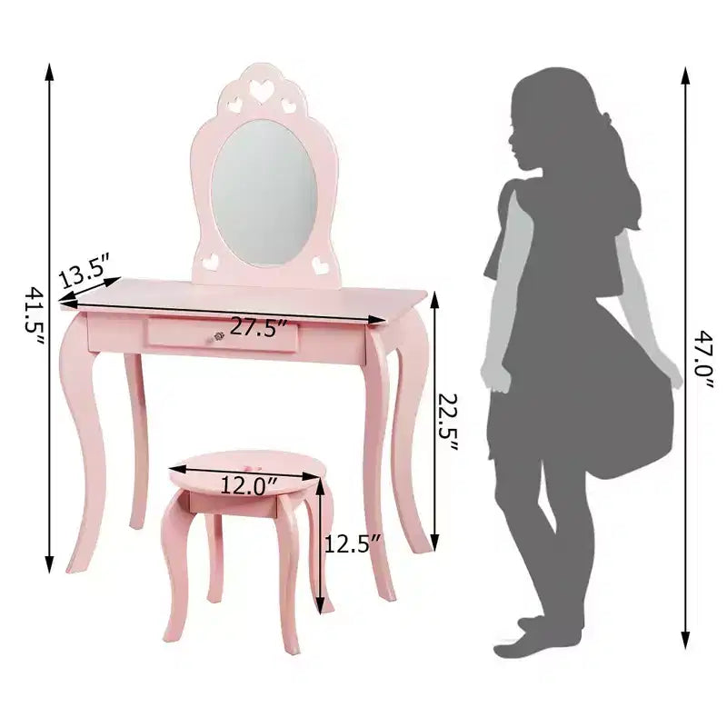 Table de Maquillage Coiffeuse Princesse pour Enfants
