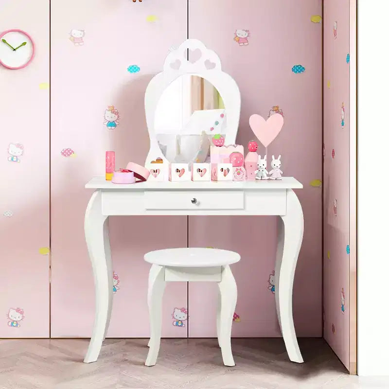 Table de Maquillage Coiffeuse Princesse pour Enfants