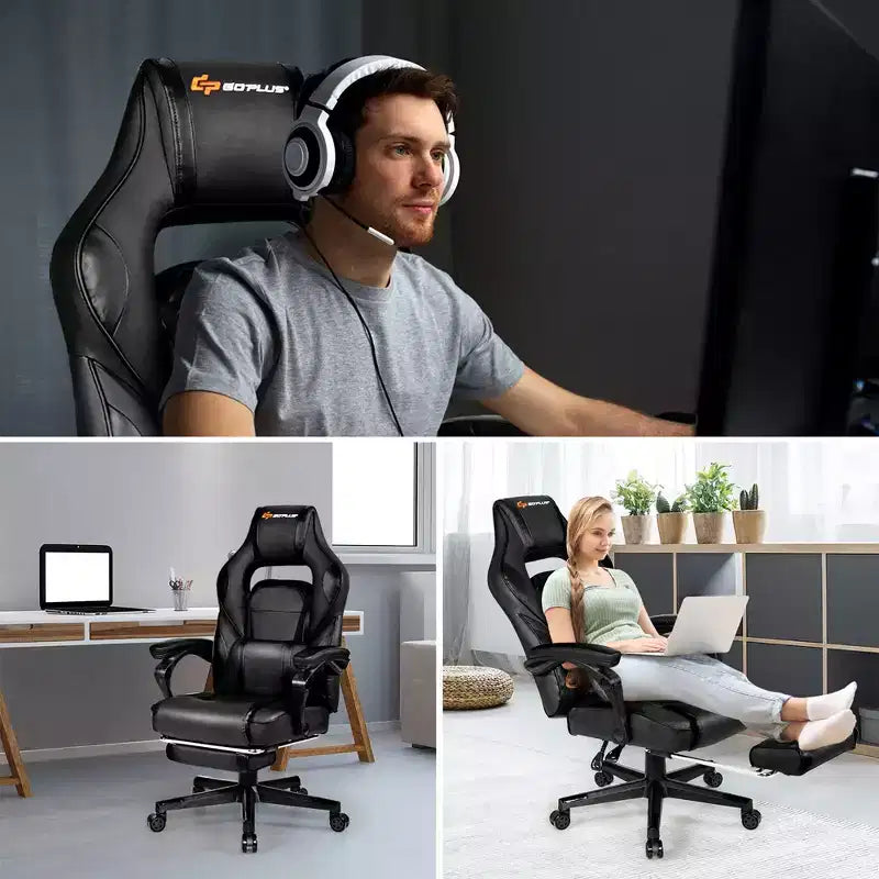 Chaise de bureau gamer inclinable massante