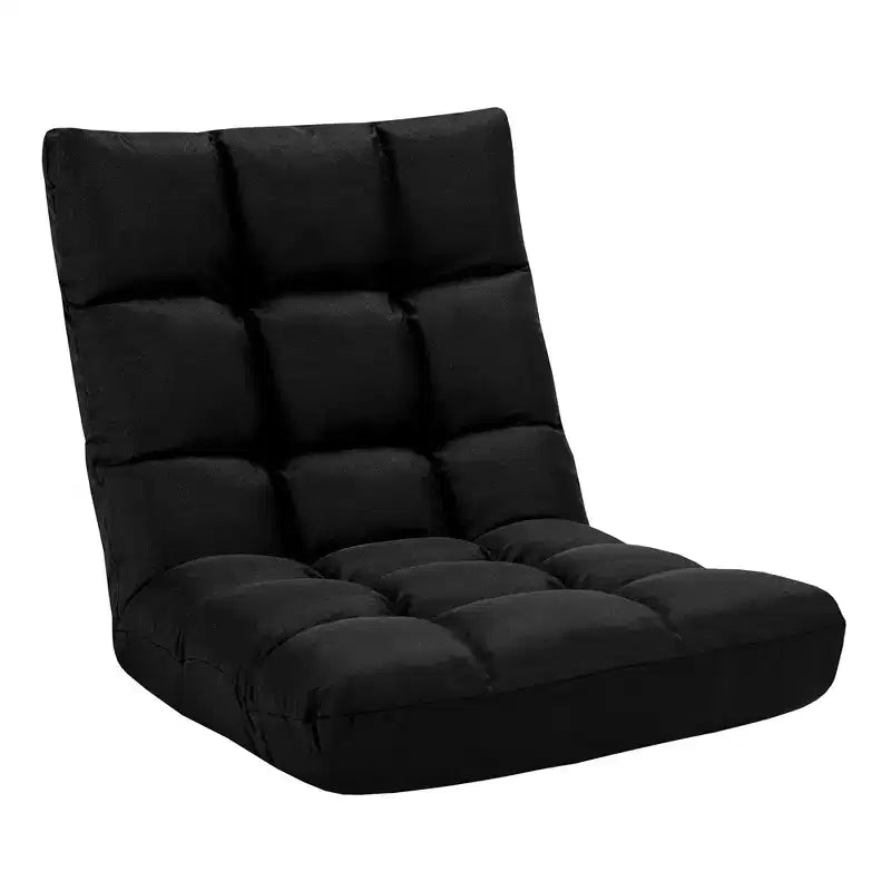 Costway Adjustable 14-Position Floor Chair Folding Lazy Gaming Sofa Lounge Chair Gray\\Blue\\ Coffee