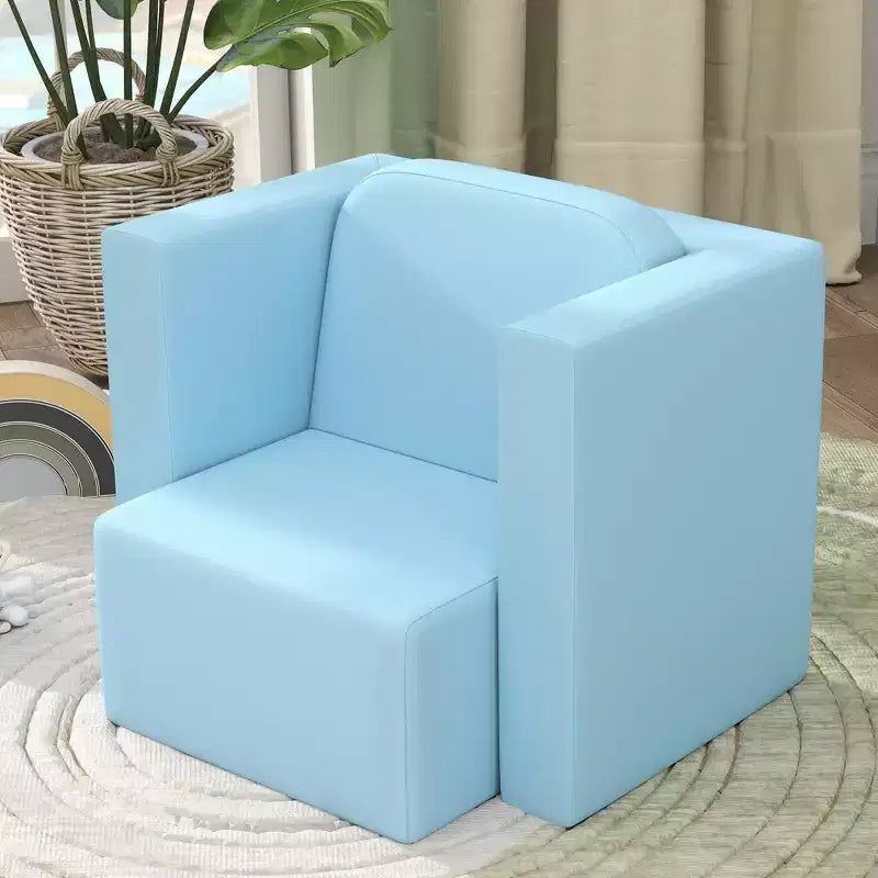 Canapé convertible et table et chaise 2-en-1 multifonctionnel pour enfants