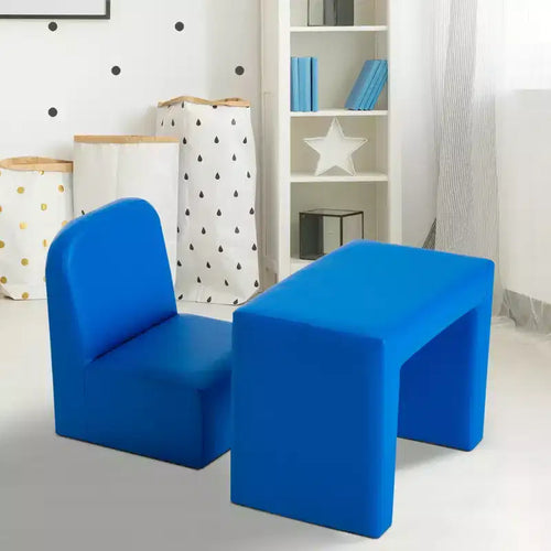 Canapé convertible et table et chaise 2-en-1 multifonctionnel pour enfants