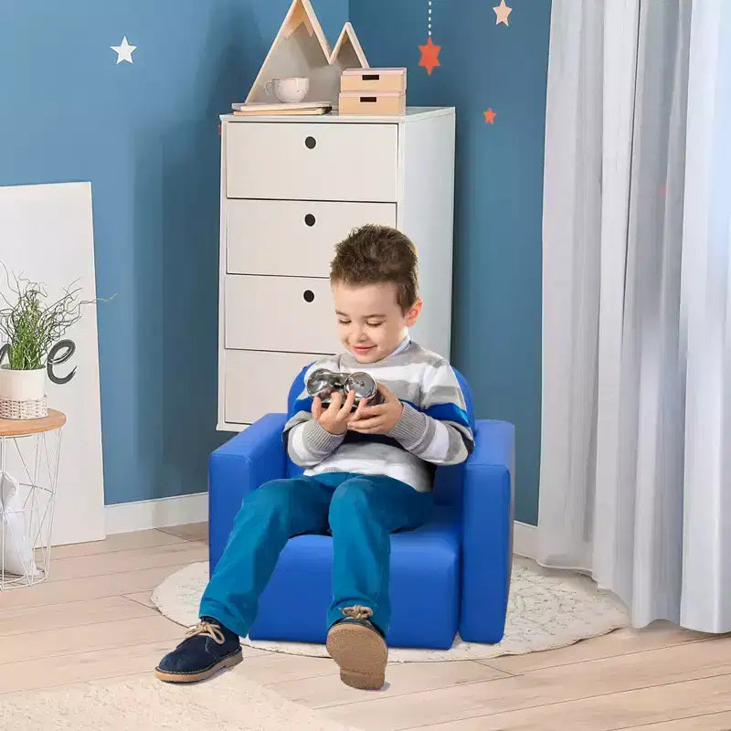 Canapé convertible et table et chaise 2-en-1 multifonctionnel pour enfants