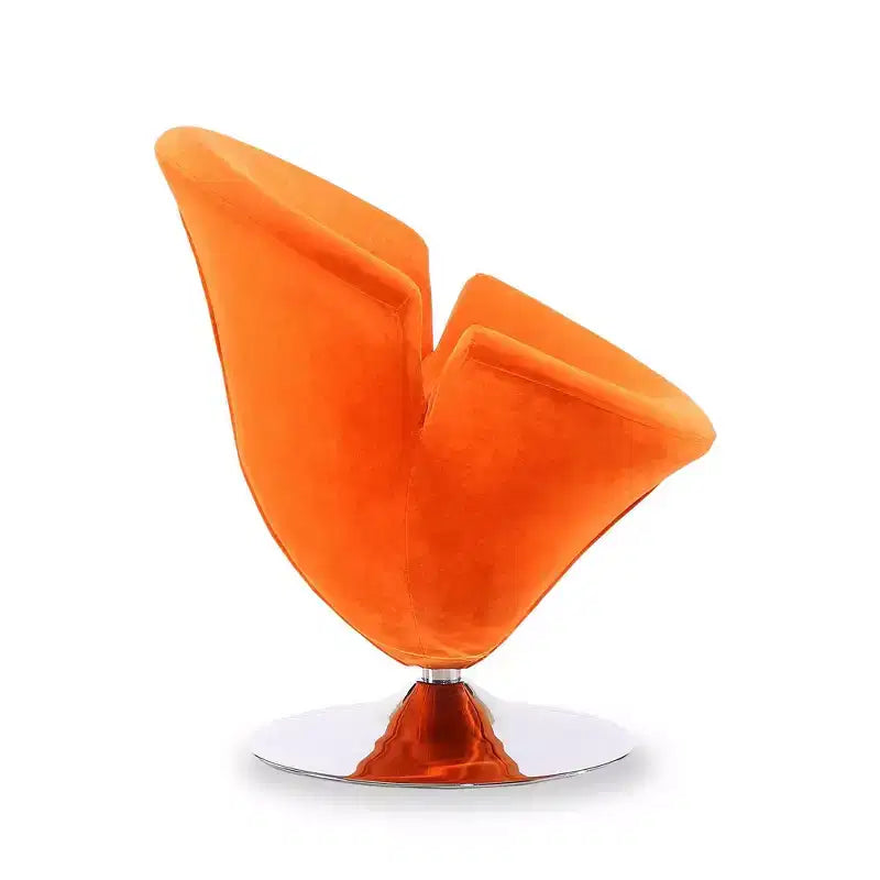 Fauteuil pivotant en velours Tulip