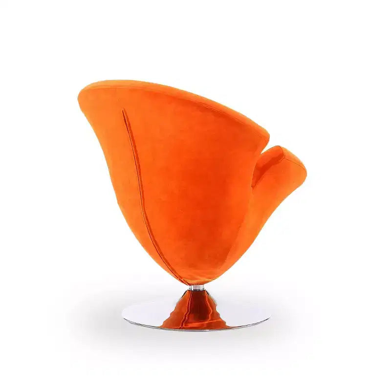 Fauteuil pivotant en velours Tulip
