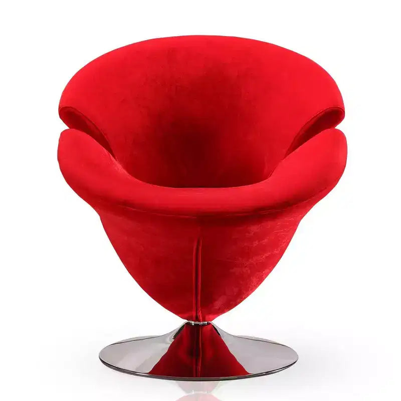 Fauteuil pivotant en velours Tulip