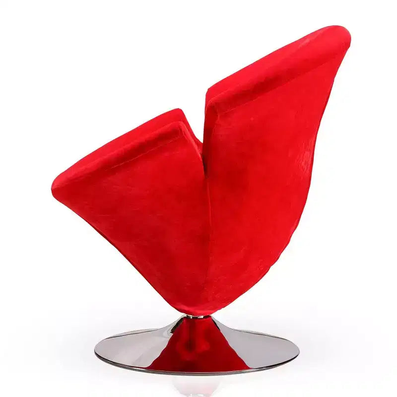 Fauteuil pivotant en velours Tulip